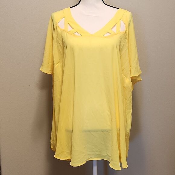 torrid Tops - Torrid Georgette Cage front blouse